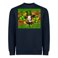 Navy st patricks day cow Heavyweight Sweatshirt - Artiststas