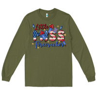 Army Green little miss firecracker Long Sleeve Tee - MaliasSmallBusiness