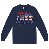 Navy little miss firecracker Long Sleeve Tee - MaliasSmallBusiness