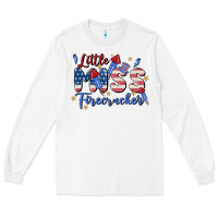 White little miss firecracker Long Sleeve Tee - MaliasSmallBusiness