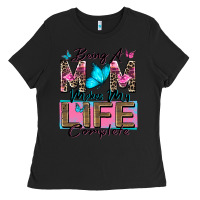 Black being a mom makes my life complete Ladies Tee - Zillion Design Studio