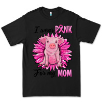Black i wear pink for my mom pig Premium Tee - RanaPortraitStore