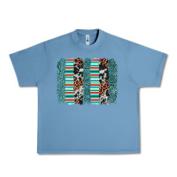 Pebble Blue serape leopard cowhide  brushstroke Urban Heavy Tee - AdoDesignShop
