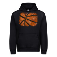 Black Basketball leopard glitter background Urban Hoodie - HowdyJamesFarm
