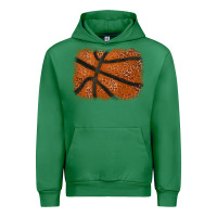 Emerald Basketball leopard glitter background Urban Hoodie - HowdyJamesFarm