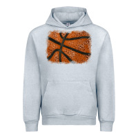 Heather Grey Basketball leopard glitter background Urban Hoodie - HowdyJamesFarm