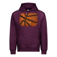 Mauve Wine Basketball leopard glitter background Urban Hoodie - HowdyJamesFarm