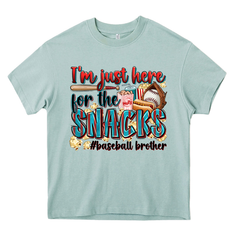 I'm Just Here For The Snacks #baseball Brother Heavy Core Tee by Zillion Design Studio | Teevron
