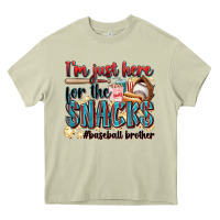 Mossy i'm just here for the snacks #baseball brother Heavy Core Tee - Zillion Design Studio