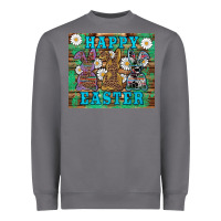 Storm easter happy easter western bunnies daisies Heavyweight Sweatshirt - Artiststas