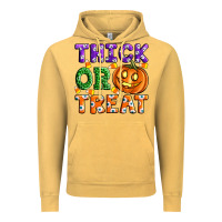 Vintage Mustard Thick Or Treat Vintage Hoodie - Artiststas