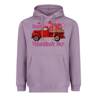 Lavender happy valentine's day truck hearts Heavyweight Hoodie - RanaPortraitStore