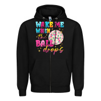 Black wake me when the ball drops Zipper Hoodie - MaliasSmallBusiness