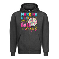 Charcoal Heather wake me when the ball drops Zipper Hoodie - MaliasSmallBusiness