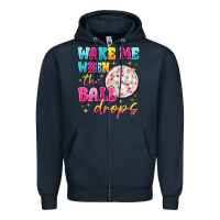 Navy wake me when the ball drops Zipper Hoodie - MaliasSmallBusiness