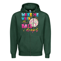 Sports Green wake me when the ball drops Zipper Hoodie - MaliasSmallBusiness