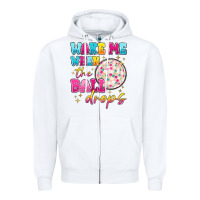 White wake me when the ball drops Zipper Hoodie - MaliasSmallBusiness
