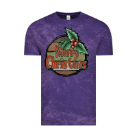 Cloud Purple Merry Christmas Vintage Tee - JahusDesignShop