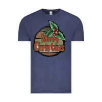 Vintage Denim Merry Christmas Vintage Tee - JahusDesignShop