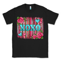 Black xoxo valentines day leopard glitter brushstroke Classic Tee - Jasminsmagicworld