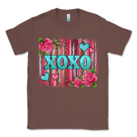 Chestnut xoxo valentines day leopard glitter brushstroke Classic Tee - Jasminsmagicworld
