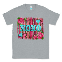 Heather Grey xoxo valentines day leopard glitter brushstroke Classic Tee - Jasminsmagicworld