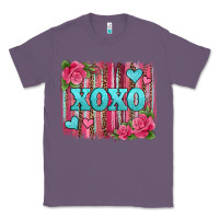 Lavender xoxo valentines day leopard glitter brushstroke Classic Tee - Jasminsmagicworld