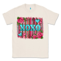 Natural xoxo valentines day leopard glitter brushstroke Classic Tee - Jasminsmagicworld