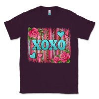 Plum xoxo valentines day leopard glitter brushstroke Classic Tee - Jasminsmagicworld