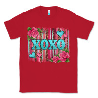 Red xoxo valentines day leopard glitter brushstroke Classic Tee - Jasminsmagicworld