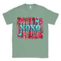 Sage xoxo valentines day leopard glitter brushstroke Classic Tee - Jasminsmagicworld