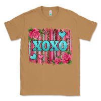 Toasted Coconut xoxo valentines day leopard glitter brushstroke Classic Tee - Jasminsmagicworld