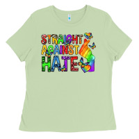 Matcha straight against hate pride lgbtq Ladies Tee - texasbilliewilder