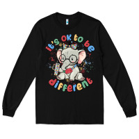 Black it's ok to be different Long Sleeve Tee - MaliasSmallBusiness