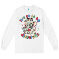 White it's ok to be different Long Sleeve Tee - MaliasSmallBusiness