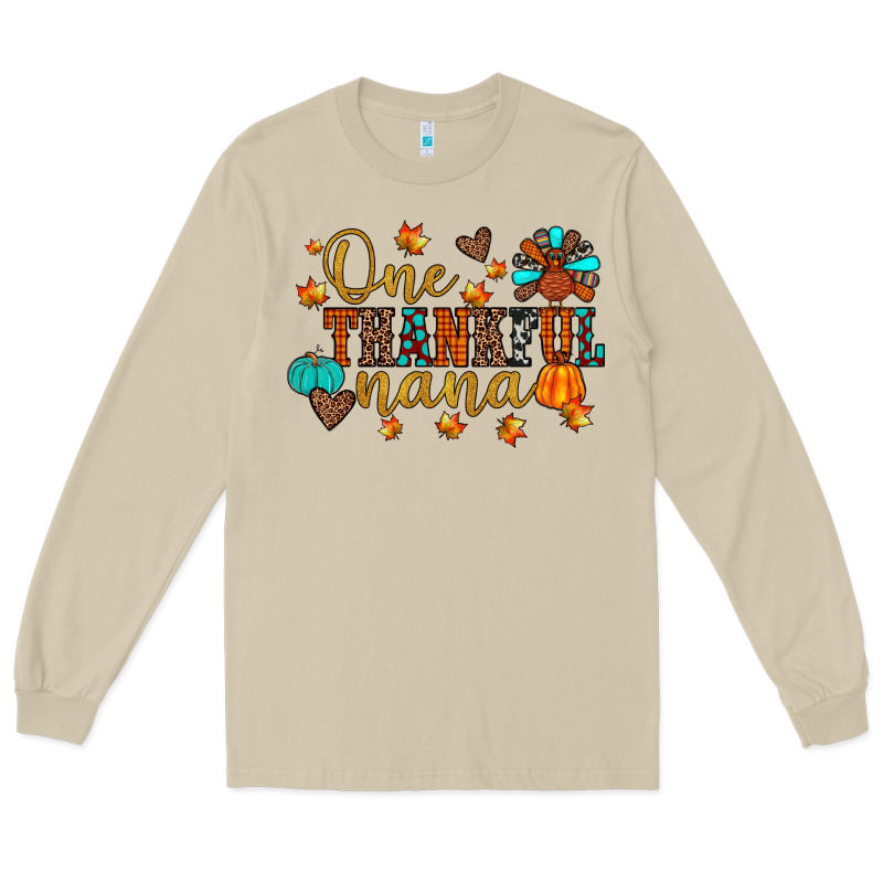One Thankful Nana Long Sleeve Tee by JahusDesignShop | Teevron