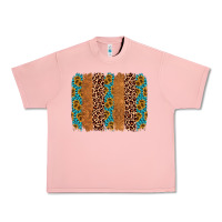 Salmon leopard gemstone brushstroke Urban Heavy Tee - AdoDesignShop