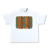 White leopard gemstone brushstroke Urban Heavy Tee - AdoDesignShop