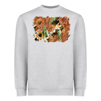 Heather Grey horseshoe cowhide cactus background Heavyweight Sweatshirt - AdoDesignShop