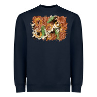 Navy horseshoe cowhide cactus background Heavyweight Sweatshirt - AdoDesignShop