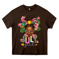 Chocolate Brown july girl afro woman summer Heavy Core Tee - texasbilliewilder