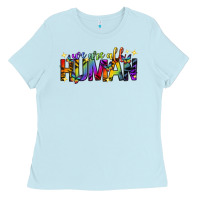 Baby Blue we are all human pride lgbtq Ladies Tee - texasbilliewilder