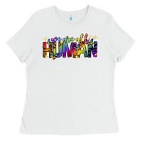 White we are all human pride lgbtq Ladies Tee - texasbilliewilder