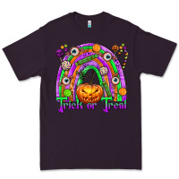 Plum Trick or Treat Halloween Rainbow Premium Tee - texasbilliewilder