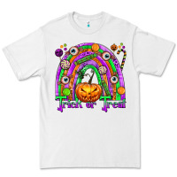 White Trick or Treat Halloween Rainbow Premium Tee - texasbilliewilder