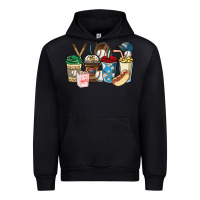 Black Baseball coffee cups Urban Hoodie - HowdyJamesFarm