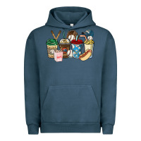 Pigment Midnight Navy Baseball coffee cups Urban Hoodie - HowdyJamesFarm