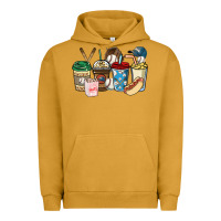 Pigment Peanut Butter Baseball coffee cups Urban Hoodie - HowdyJamesFarm