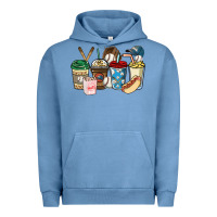 Pigment Pebble Blue Baseball coffee cups Urban Hoodie - HowdyJamesFarm