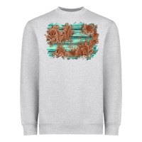 Heather Grey wood leather background Heavyweight Sweatshirt - AdoDesignShop
